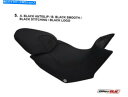 シート DUCATI MULTISTRADA 950 - 2018 MOTOKシートカバーブラックカラー - ブラックステッチ/ログ Ducati Multistrada 950 - 2018 MotoK Seat Cover Black Color - BLACK Stitching/Log