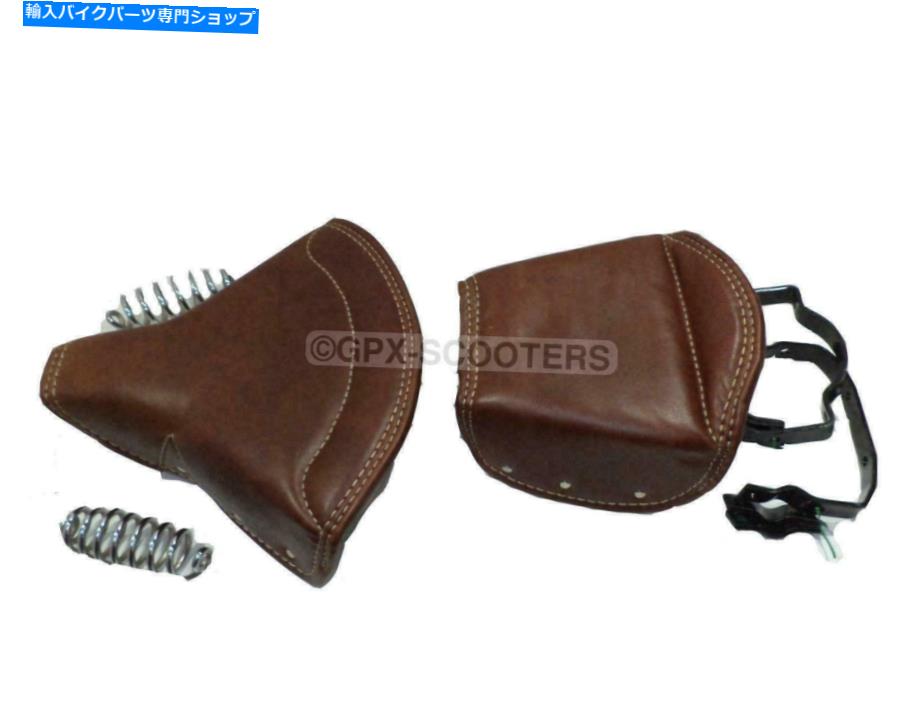 シート BSA Norton Triumph Royal Enfield Standardのための新しい純粋な革のサドルシート New Pure Leather Saddle Seat For BSA Norton Triumph Royal Enfield Standard