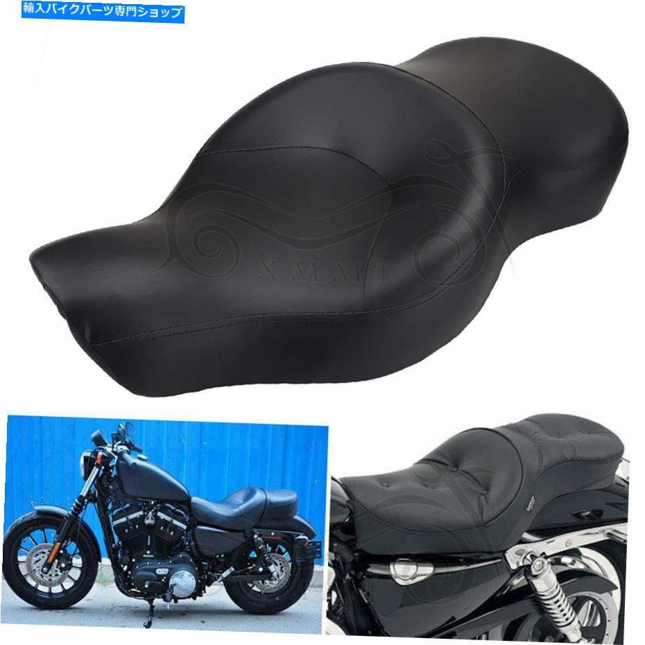 シート 2 upドライバーの助手席ブラックフィットハーレースポーツスター1200ロードスターXL1200R 2 Up Driver Passenger Seat Black Fit For Harley Sportster 1200 Roadster XL1200R
