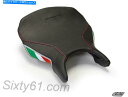 シート DUCATI 749シートカバー2003 2004 2005 2006ブラックグリーンレッドステッチカーボンルイモト Ducati 749 Seat Covers 2003 2004 2005 2006 Black Green Red Stitch Carbon Luimoto