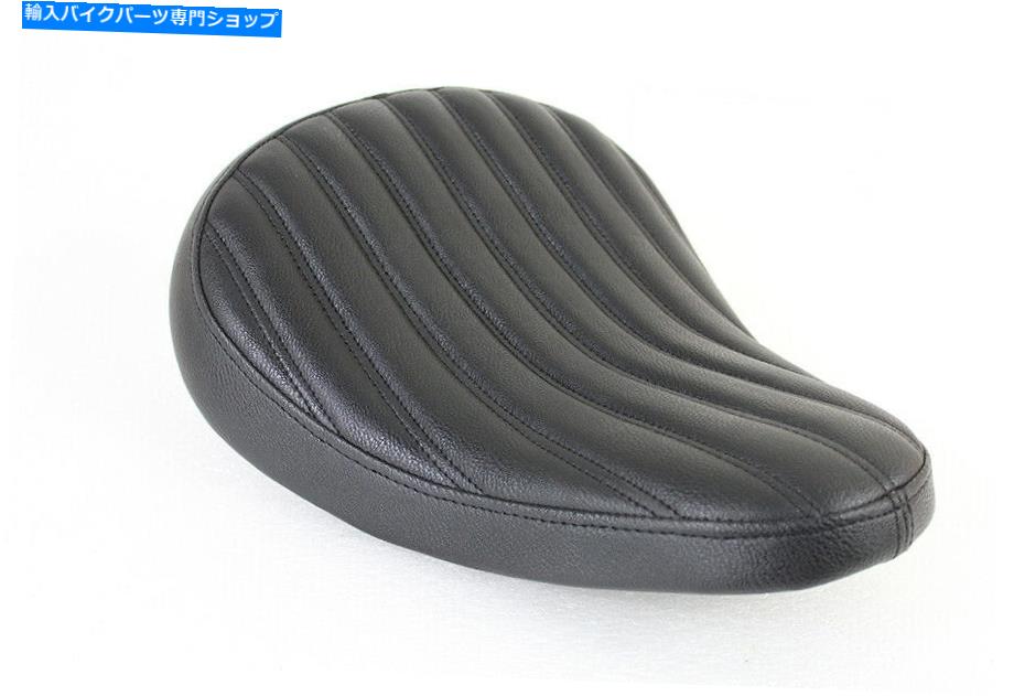シート ブラックタックとロールレザーソロシートフィットハーレー - ダビッドソン Black Tuck and Roll Leather Solo Seat fits Harley-Davidson