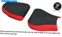 シート Suzuki Hayabusa 99-07フロントリアシートカバー用DSG2グリップ＆レッドビニールカスタム DSG2 GRIP & RED VINYL CUSTOM FOR SUZUKI HAYABUSA 99-07 FRONT REAR SEAT COVERS