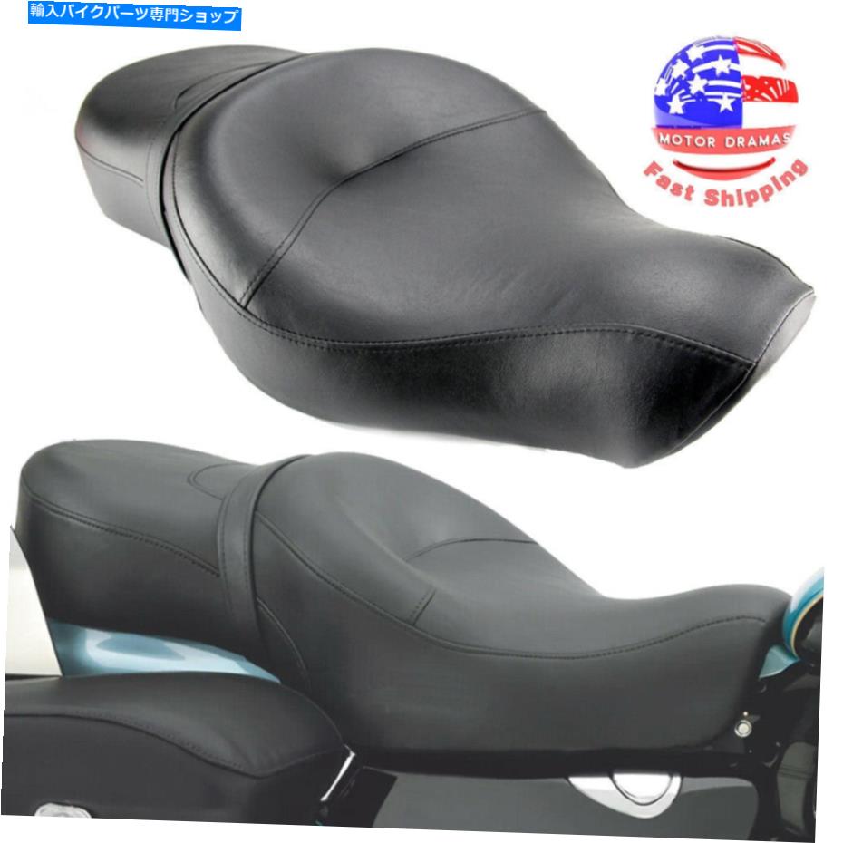 シート ハーリースポーツスターXL 883 1200カスタム04-19のためのボバードライバーの乗客2アップシート Bobber Driver Passenger 2-UP Seat For Harley Sportster XL 883 1200 Custom 04-19