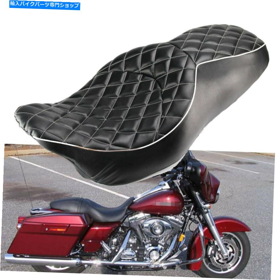 シート Harley Street Glide Flhx 2008-2015用の2アップライダー＆ドライバーの助手席 Two-Up Rider & Driver Passenger Seat For Harley Street Glide FLHX 2008-2015