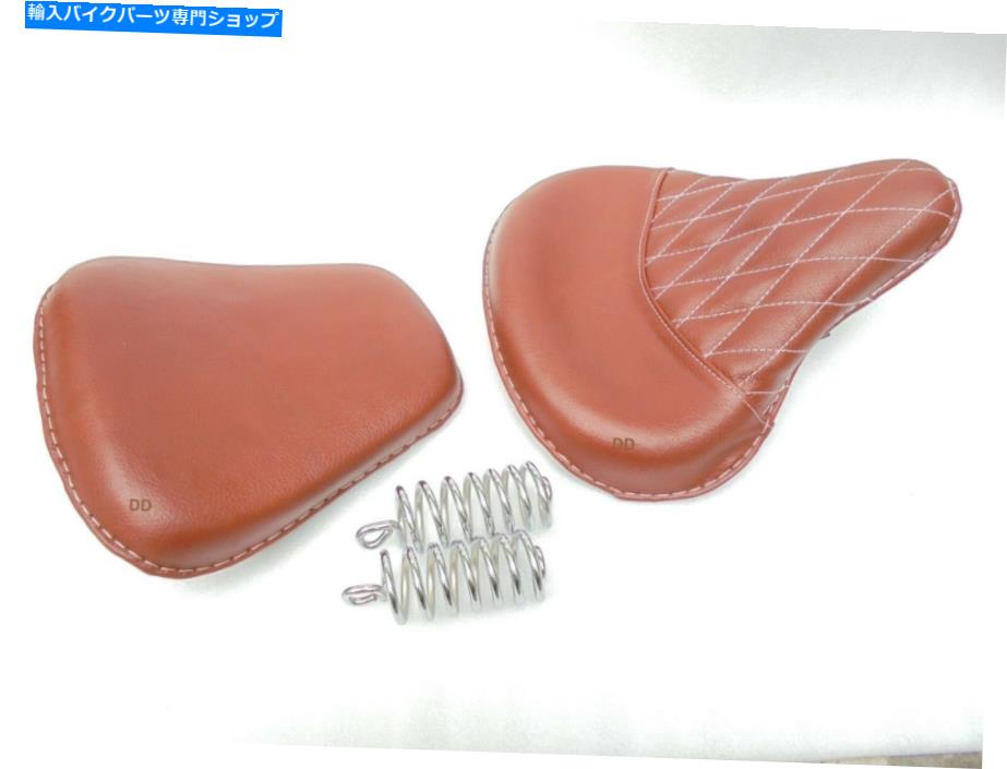 シート ロイヤルエンフィールドクラシックオートバイのためのフロント＆リアピュアレザーシートブラウンフィット Front & Rear Pure Leather Seat Brown Fit For Royal Enfield Classic Motorcycle