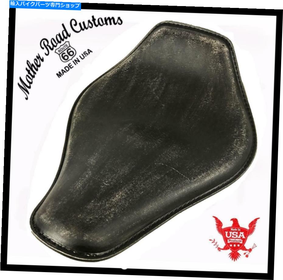 シート ハーリースポーツスターホンダスプリングシートチョッパーボブバー10x13 BLK DSスナブノーズレザー Harley Sportster Honda Spring Seat Chopper Bobber10x13 Blk Ds Snub Nose Leather