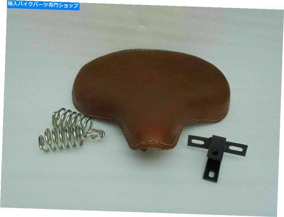シート ハーリーWLA WLC VL UL ELのためのナックルヘッドソロのFlatheadブラウンレザーシート KNUCKLEHEAD SOLO FLATHEAD BROWN LEATHER SEAT For HARLEY WLA WLC VL UL EL