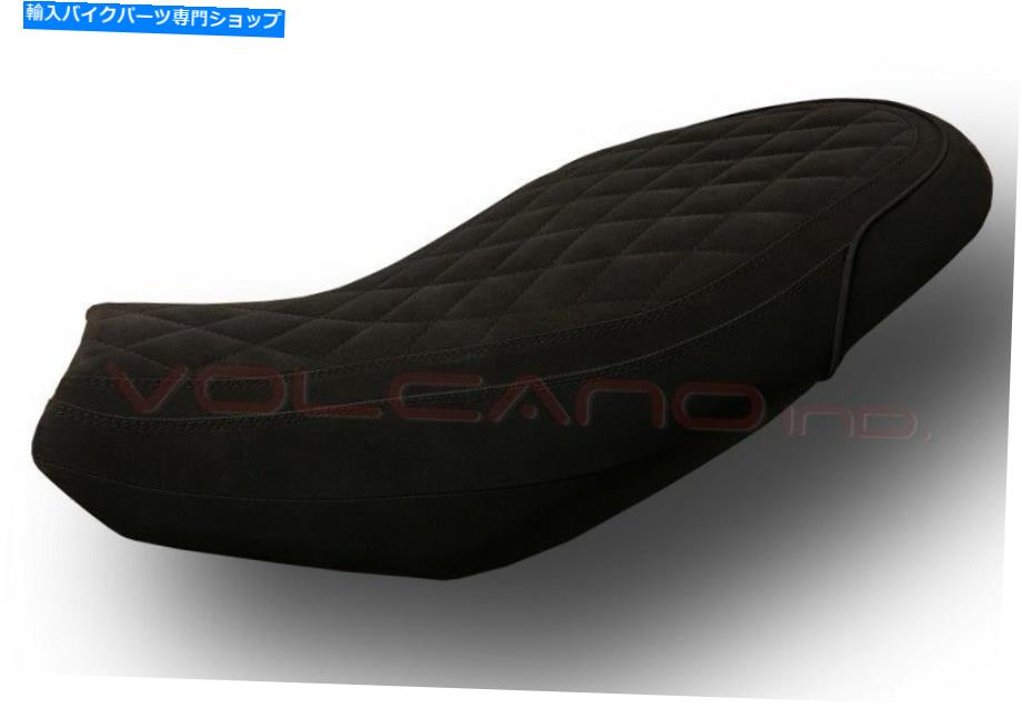 シート DUCATI SCRAMBLER 800 2015 - 2018火山シートカバーアンチスリップレザーエットブラック Ducati Scrambler 800 2015 - 2018 Volcano Seat cover Anti slip Leatherette black