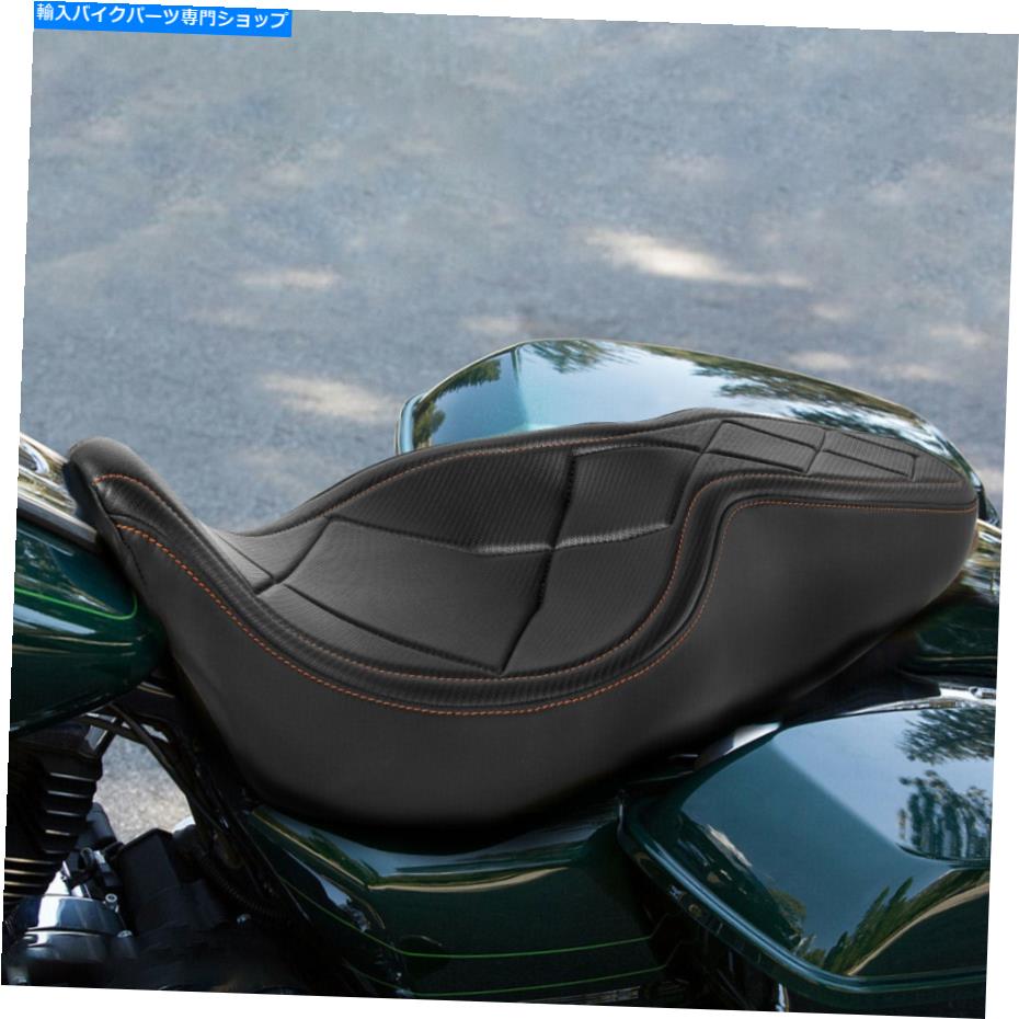シート ライダードライバー助手席シートフィットハーレーツーリングCVOストリートロードグライド09-21 Rider Driver Passenger Seat Fit For Harley Touring CVO Street Road Glide 09-21