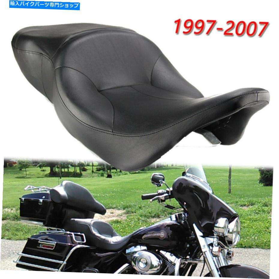 シート ハーレーエレクトログライドツーリングFlht 1997-2007のためのライダードライバーの助手席2up Rider Driver Passenger Seat 2Up For Harley Electra Glide Touring FLHT 1997-2007