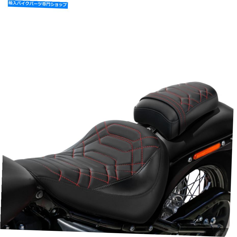 シート ハーレーストリートボブソフトスタンダード2018-2021のためのドライバー＆旅客シートフィット Driver & Passenger Seat Fit For Harley Street Bob Softail Standard 2018-2021