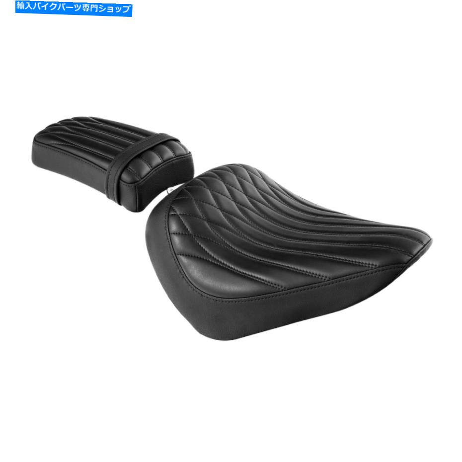 シート ブラックドライバーの助手席フィットのためのハーレーソフト標準ストリートボブ18-21 19 Black Driver Passenger Seat Fit For Harley Softail Standard Street Bob 18-21 19