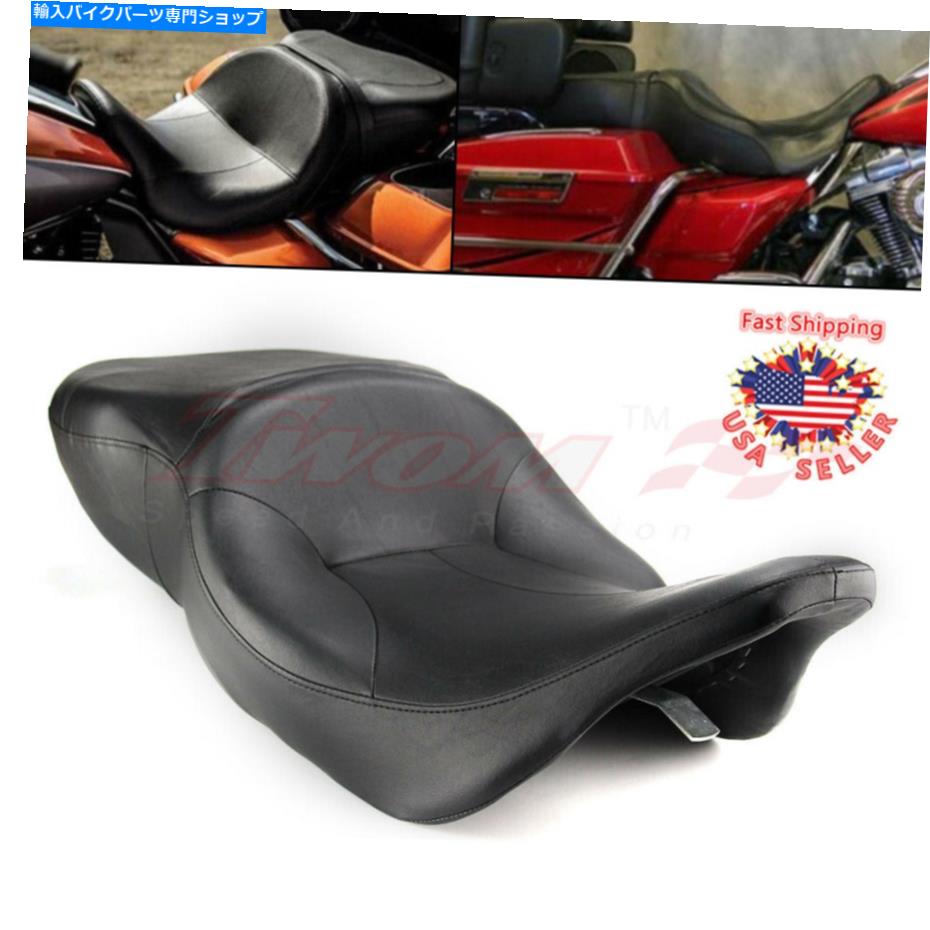 シート 2アップライダーの助手席サドルハーレーツーリングElectra Glide 1997-2007アメリカ Two-Up Rider Passenger Seat Saddle For Harley Touring Electra Glide 1997-2007 US