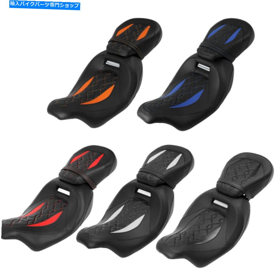 シート 旅客＆運転席の座席フィットCVO Roadキングストリートグライド09-21 Passenger & Driver Seat Fit For Harley Touring CVO Road King Street Glide 09-21