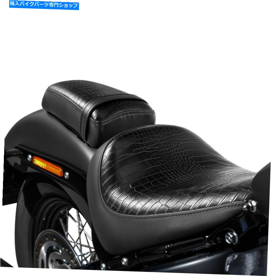 シート ハーレーソフト標準18-21のための黒い2アップライダーの運転席座席フィット Black Two-up Rider Driver Passenger Seat Fit For Harley Softail Standard 18-21