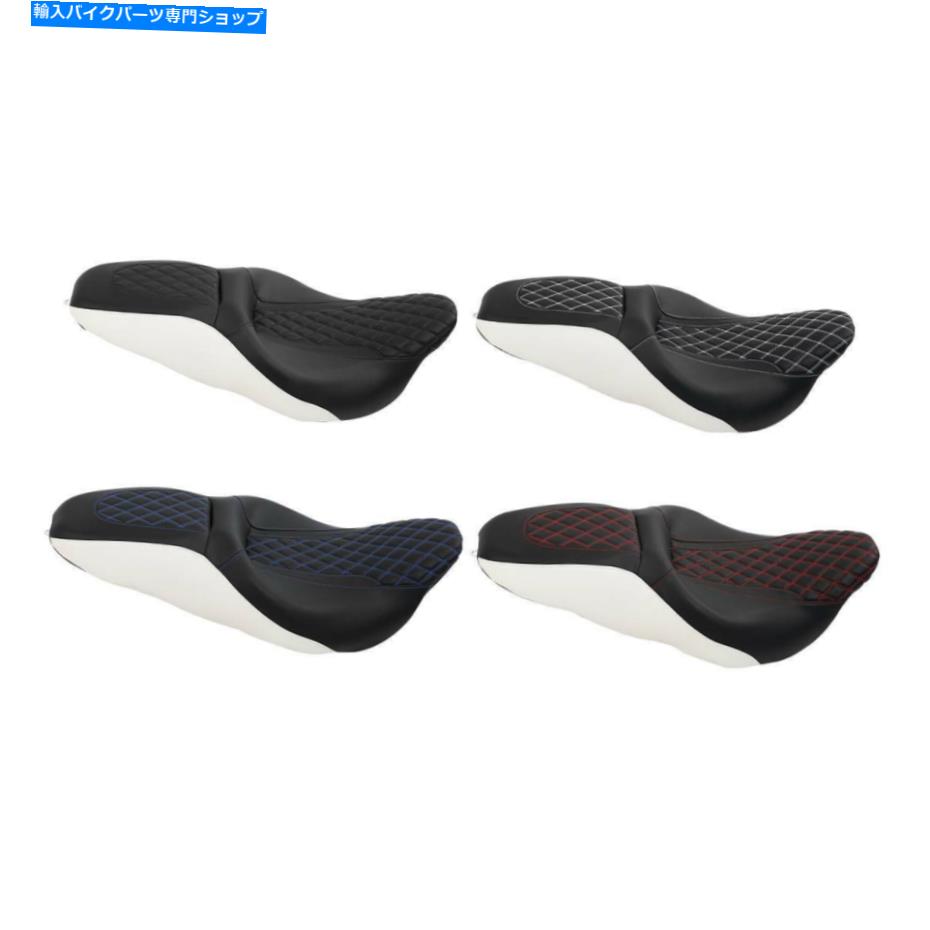 シート ブラックホワイトライダードライバー＆旅客席フィットハーレーストリートグライドFLHX 09-21 Black White Rider Driver & Passenger Seat Fit For Harley Street Glide FLHX 09-21