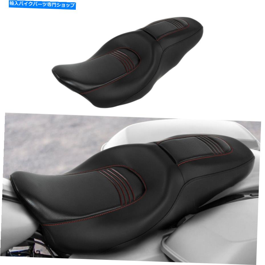 シート ドライバーライダー＆旅客ブラックシートフィットハーレーツーリングエレクトラグライド09アップ Driver Rider & Passenger Black Seat Fit For Harley Touring Electra Glide 09-up