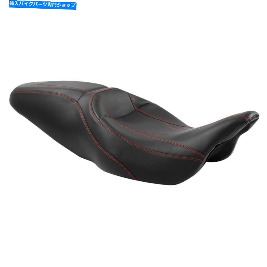 シート 赤いステッチドライバーの助手席フィットharley cvo道路グライド2009-2021 2020 Red Stitching Driver Passenger Seat Fit For Harley CVO Road Glide 2009-2021 2020