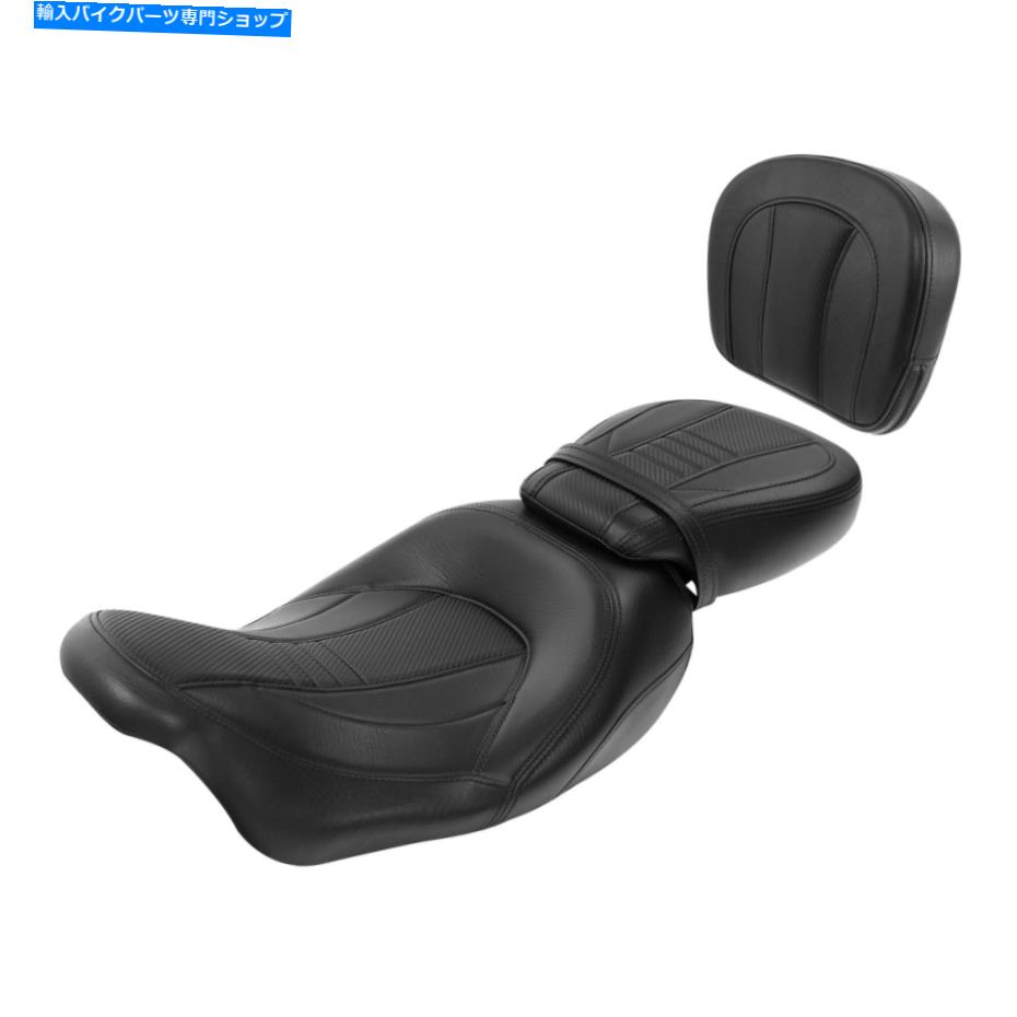 シート ハーレーツーリングロードキング09-21 16のためのバックレストパッドフィット Driver Passenger Seat W/ backrest Pad Fit For Harley Touring Road King 09-21 16
