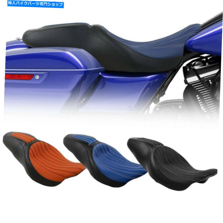 シート ハーレーツーリングロードエレクトラグライド09-21のためのワンピース運転席座席フィット One Piece Driver Passenger Seat Fit For Harley Touring Road Electra Glide 09-21