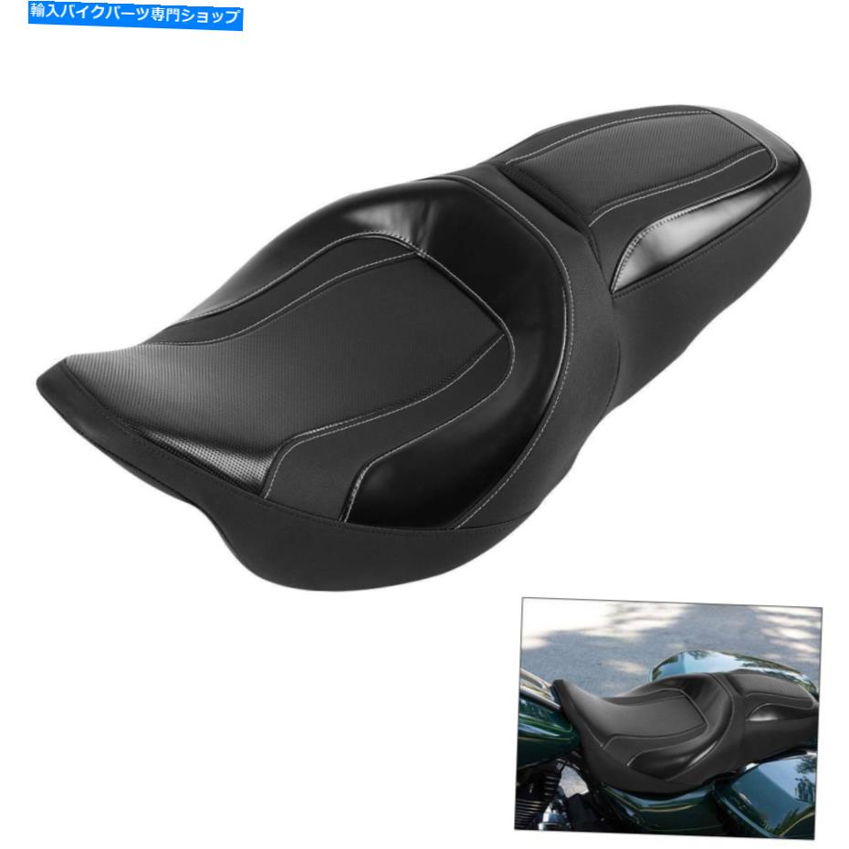 シート ブラックライダーの助手席フィットハーレーツーリングロードストリートグライド09-21 17 17 17 Black Rider Passenger Seat Fit For Harley Touring Road Street Glide 09-21 17 18