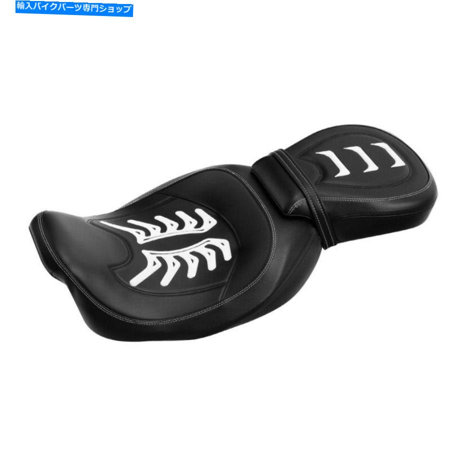 シート 2ピースドライバーの助手席シートフィットハーレーツーリングCVOロードグライド2009-2021 Two Piece Driver Passenger Seat Fit For Harley Touring CVO Road Glide 2009-2021