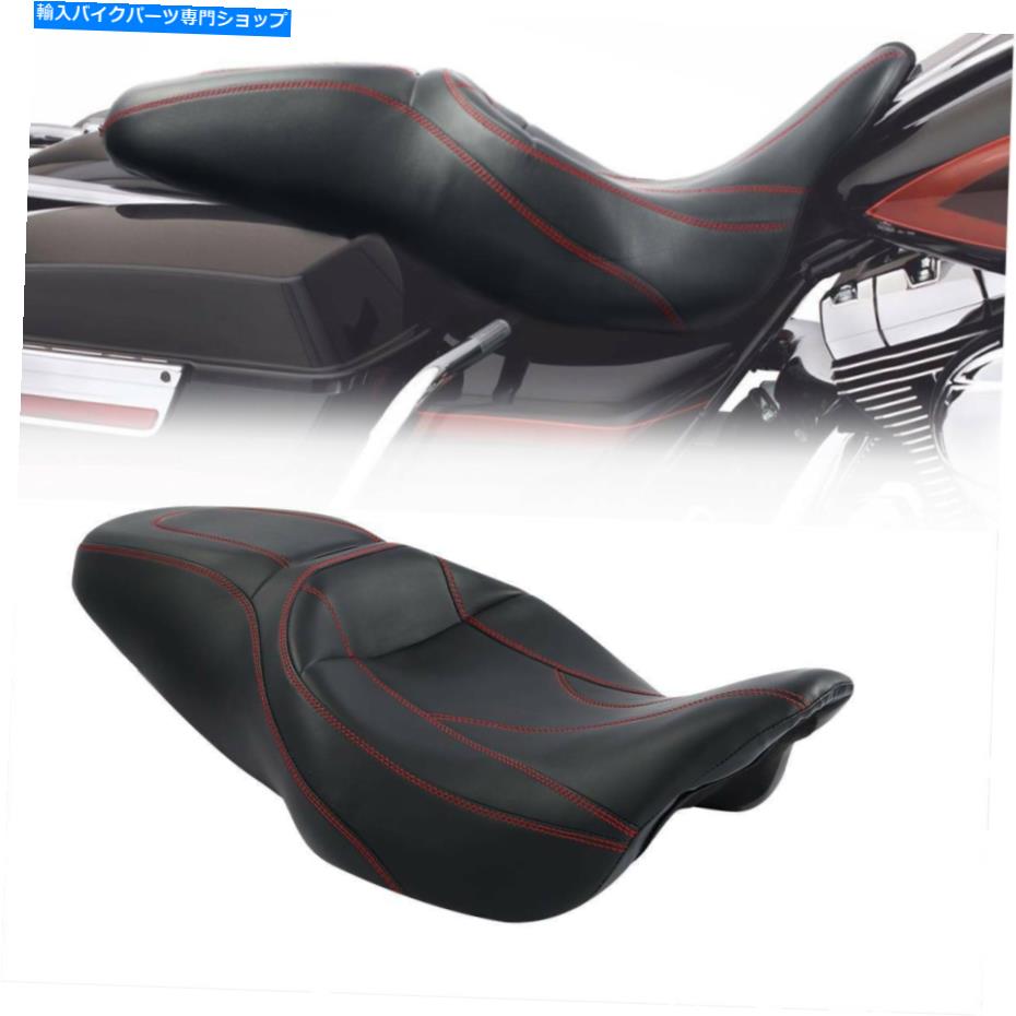 シート ブラックワンピースドライバー助手席フィットハーレーツーリングロードグライド09-21 16 Black One Piece Driver Passenger Seat Fit For Harley Touring Road Glide 09-21 16