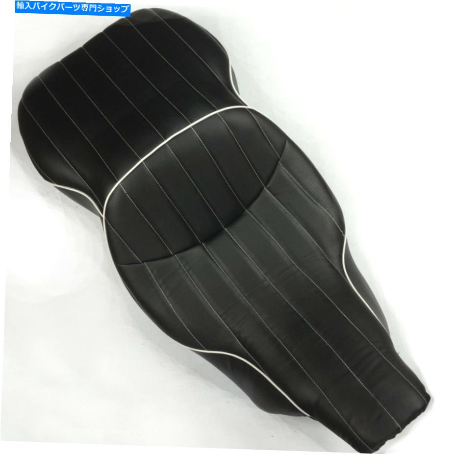 シート カスタムドライバーの乗客2-Up垂直方向のストライプシートハーレーフル Custom Driver Passenger 2-up Vertical Stripes Seat For 1997-2006 Harley FLHT