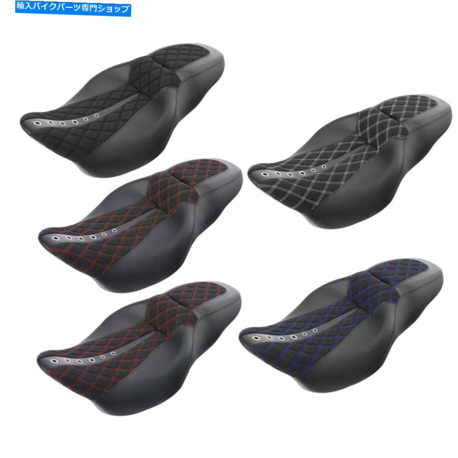 シート ハーレーツーリングCVOロードキングトライグライド09-21のためのドライバーライダーの助手席シートフィット Driver Rider Passenger Seat Fit For Harley Touring CVO Road King Tri Glide 09-21