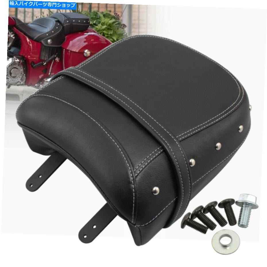 シート ブラックレザーリアの助手席座席フィットインドの巨人ダークホースロードマスター Black Leather Rear Passenger Seat Fit For Indian Chieftain Dark Horse Roadmaster