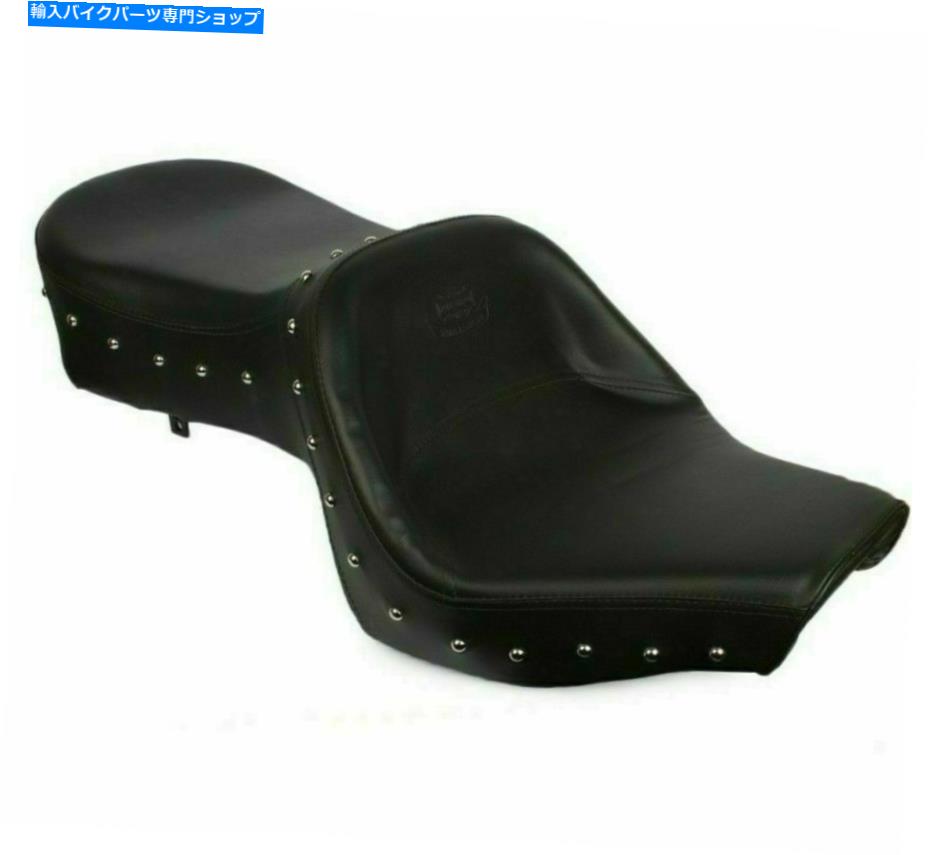 シート ロイヤルエンフィールドインターセプターのためのクッションドツーリングローライダースタッド付きシートブラックフィット Cushioned Touring Low Rider Studded Seat Black Fit For Royal Enfield Interceptor
