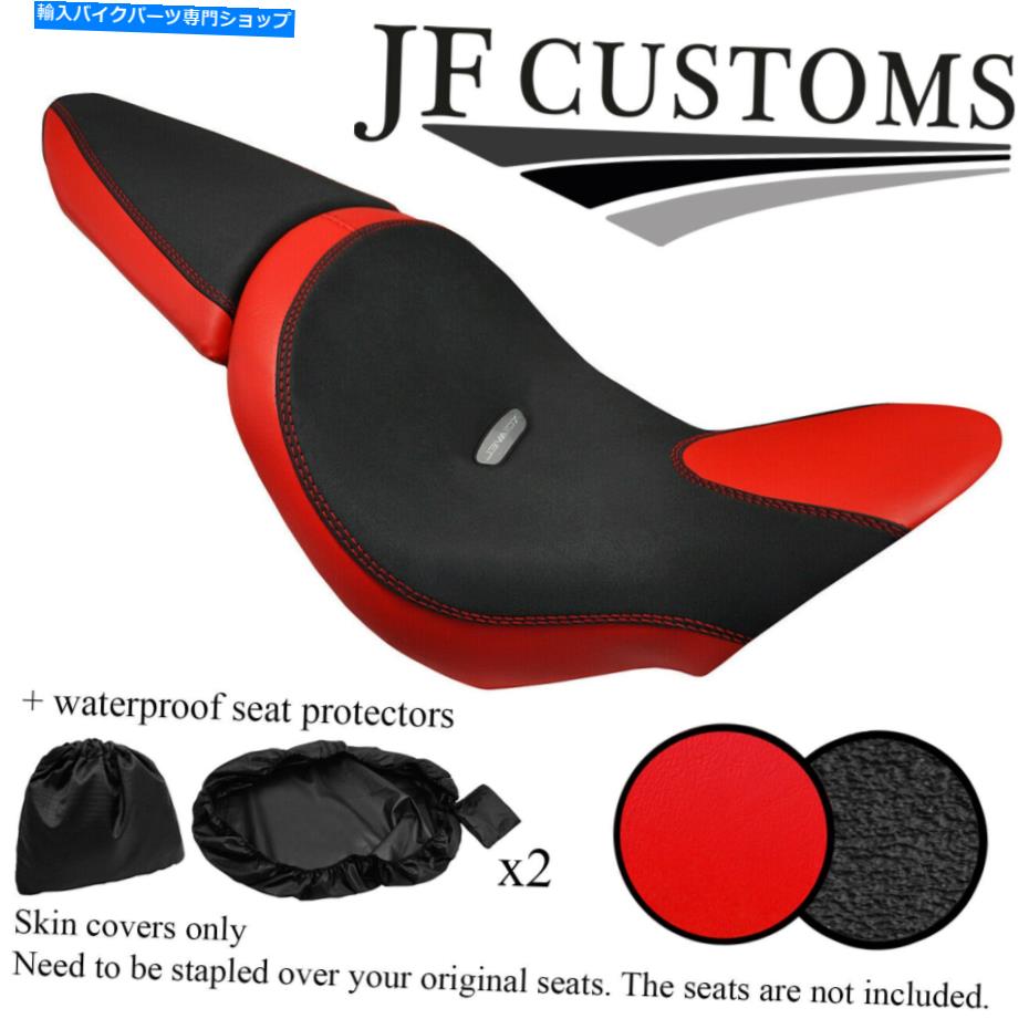 シート Ducati X Diavel 1260 16-19シートカバーセット+ 2x WSP GRIP & RED VINYL CUSTOM FOR DUCATI X DIAVEL 1260 16-19 SEAT COVER SET+2X WSP