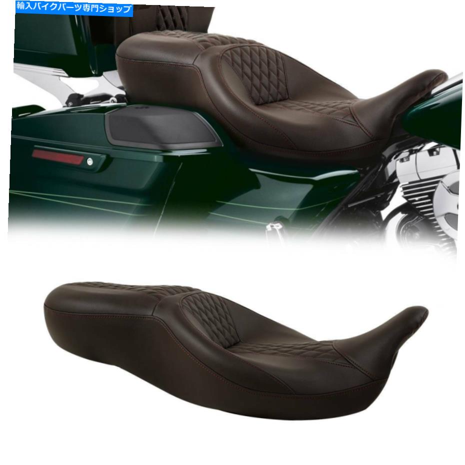 シート 運転席の乗客シートフィットハーレーツーリングロードストリートグライド2009-2020 Driver Rider Passenger Seat Fit For Harley Touring Road Street Glide 2009-2020