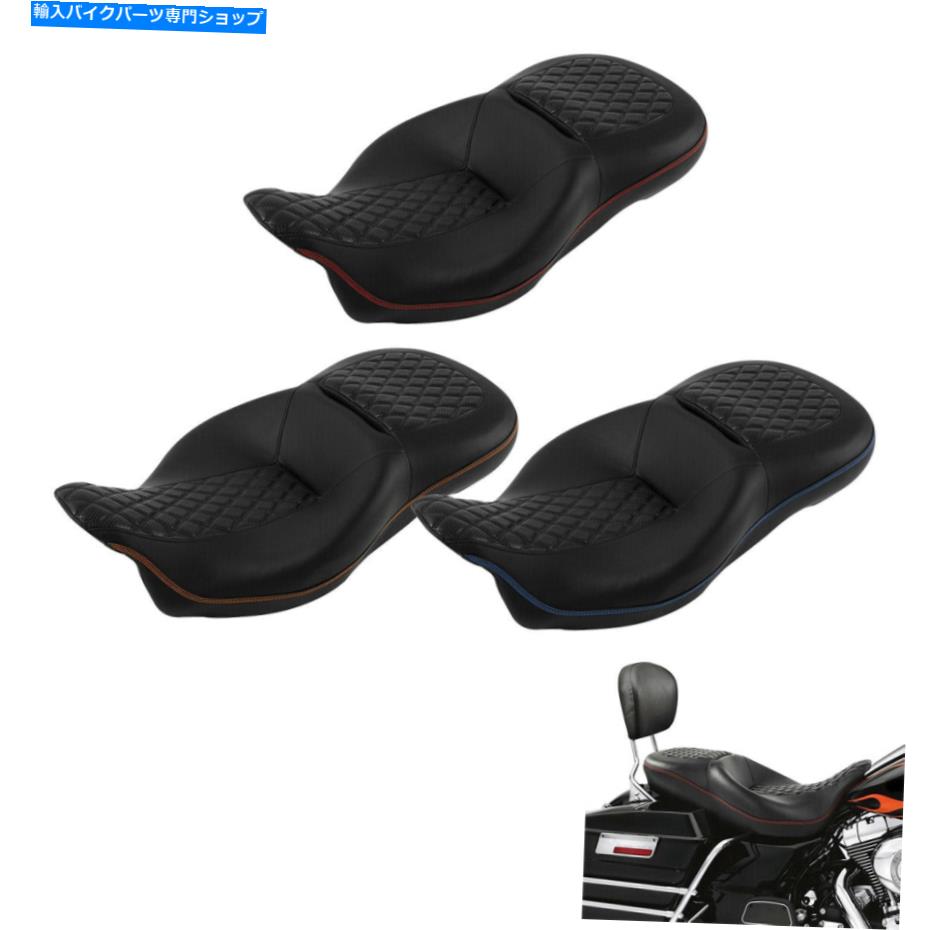 シート ハーレーツーリングとトライグライドモデル09-21のためのライダードライバー＆旅客シートフィット Rider Driver & Passenger Seat Fit For Harley Touring and Tri Glide models 09-21