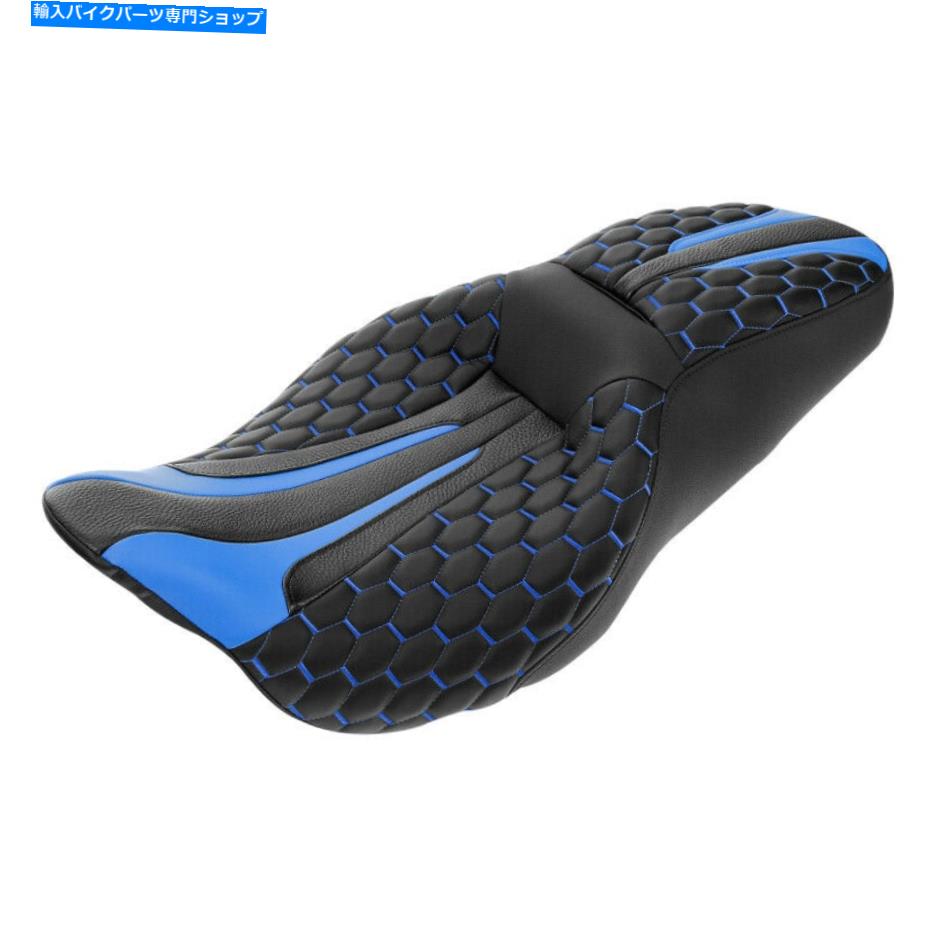 シート Black Blue Driver＆Passenger Seet Fit for Harley Touring Fltr Flhx 2009-2021 19 Black Blue Driver & Passenger Seat Fit For Harley Touring FLTR FLHX 2009-2021 19