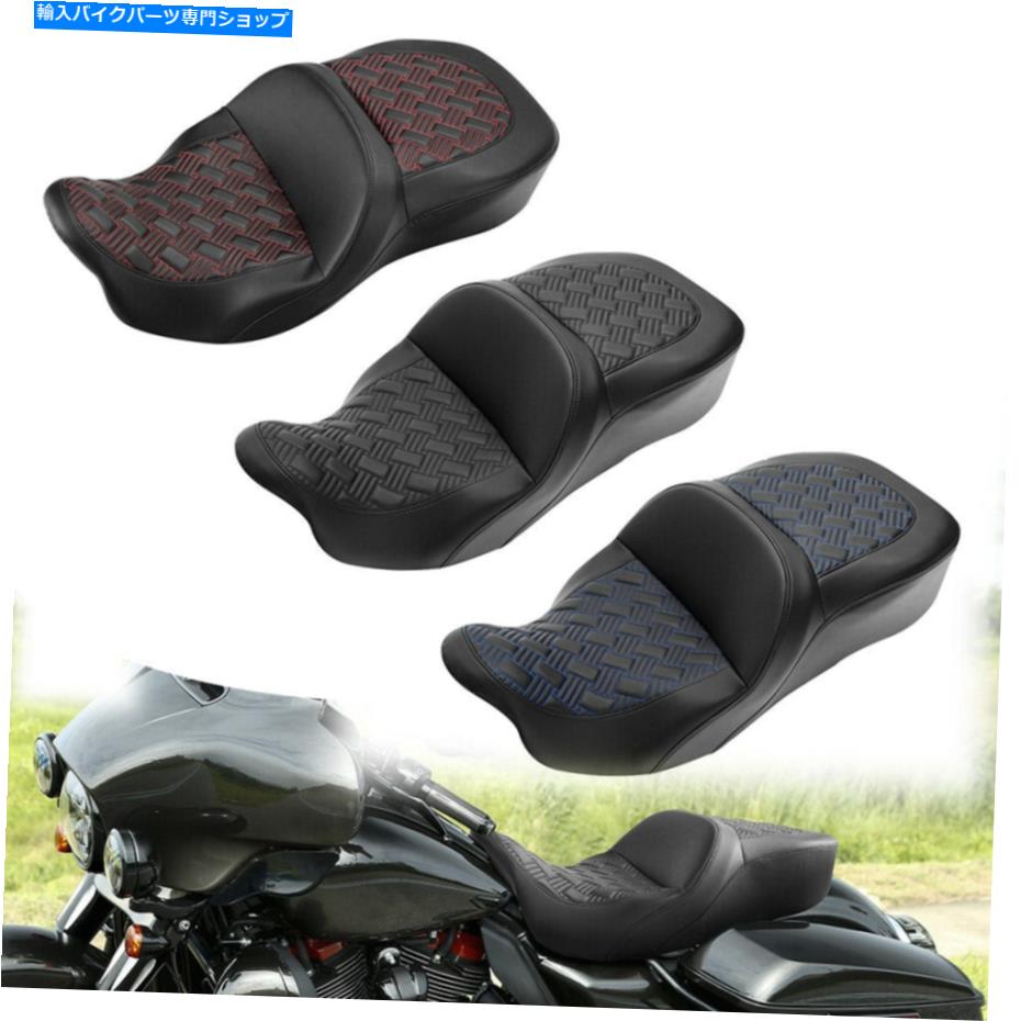 シート ハーレーツーリングエレクトラグライド09-21 19のライダードライバー旅客ブラックシートフィット Rider Driver Passenger Black Seat Fit For Harley Touring Electra Glide 09-21 19