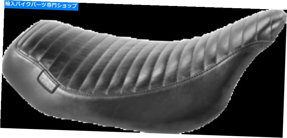シート ルペラブラックビニールストリーカープリーツソロシート08-19ハーリーツーリングFLHX Le Pera Black Vinyl Streaker Pleated Solo Seat for 08-19 Harley Touring FLHX