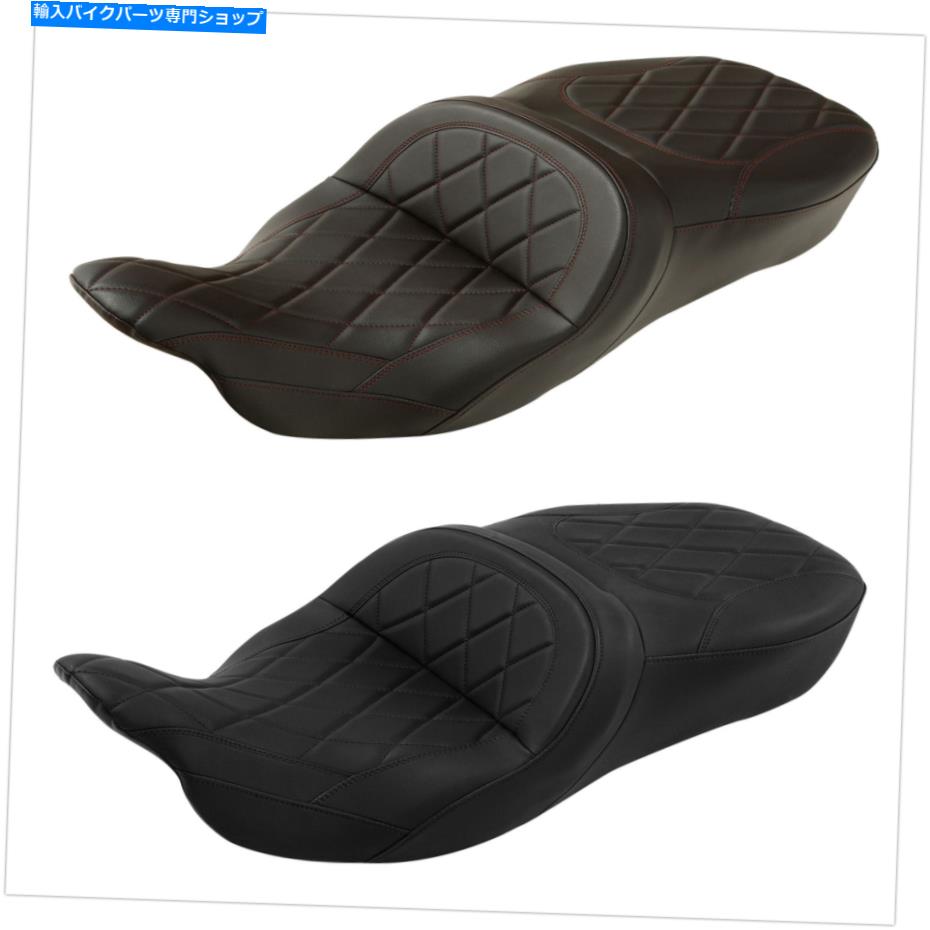 シート ブラックライダードライバー＆旅客席フィットハーレーエレクトラストリートグライド09-21 16 Black Rider Driver & Passenger Seat Fit For Harley Electra Street Glide 09-21 16