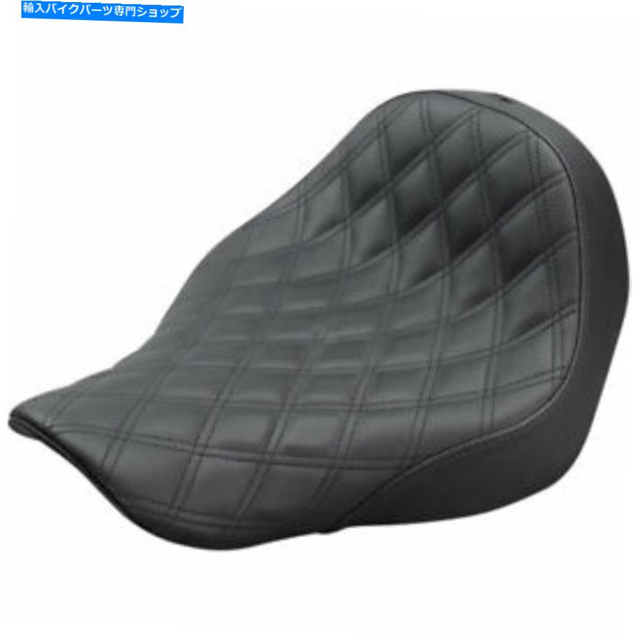 シート サドルメンブラックリノガードラティスステッチソロシート2018-19ハーリーFLSB FXLR Saddlemen Black Renegade Lattice Stitch Solo Seat 2018-19 Harley FLSB FXLR
