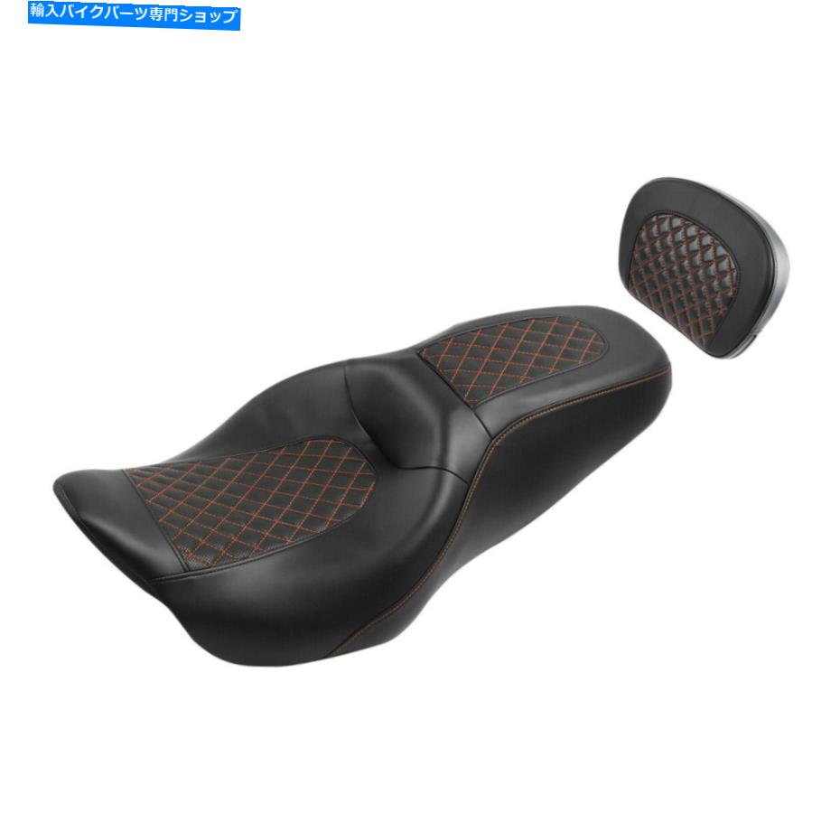 シート ハーレーストリートエレクトラグライド09-21のための運転席旅客座席＆背もたれのパッドフィット Driver Passenger Seat & Backrest Pad Fit For Harley Street Electra Glide 09-21