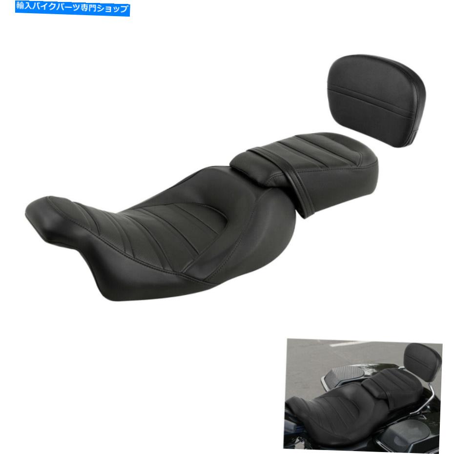 シート ハーレーツーリングCVO Road King 09-21のライダー助手席＆Sissy Bar Padフィット Rider Passenger Seat & Sissy Bar Pad Fit For Harley Touring CVO Road King 09-21