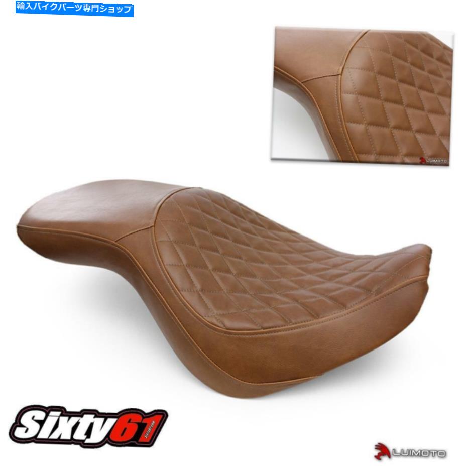 シート Triumphアメリカシートカバー2011-2017ルイモトライトブラウンビンテージダイヤモンドライダー Triumph America Seat Cover 2011-2017 Luimoto Light Brown Vintage Diamond Rider