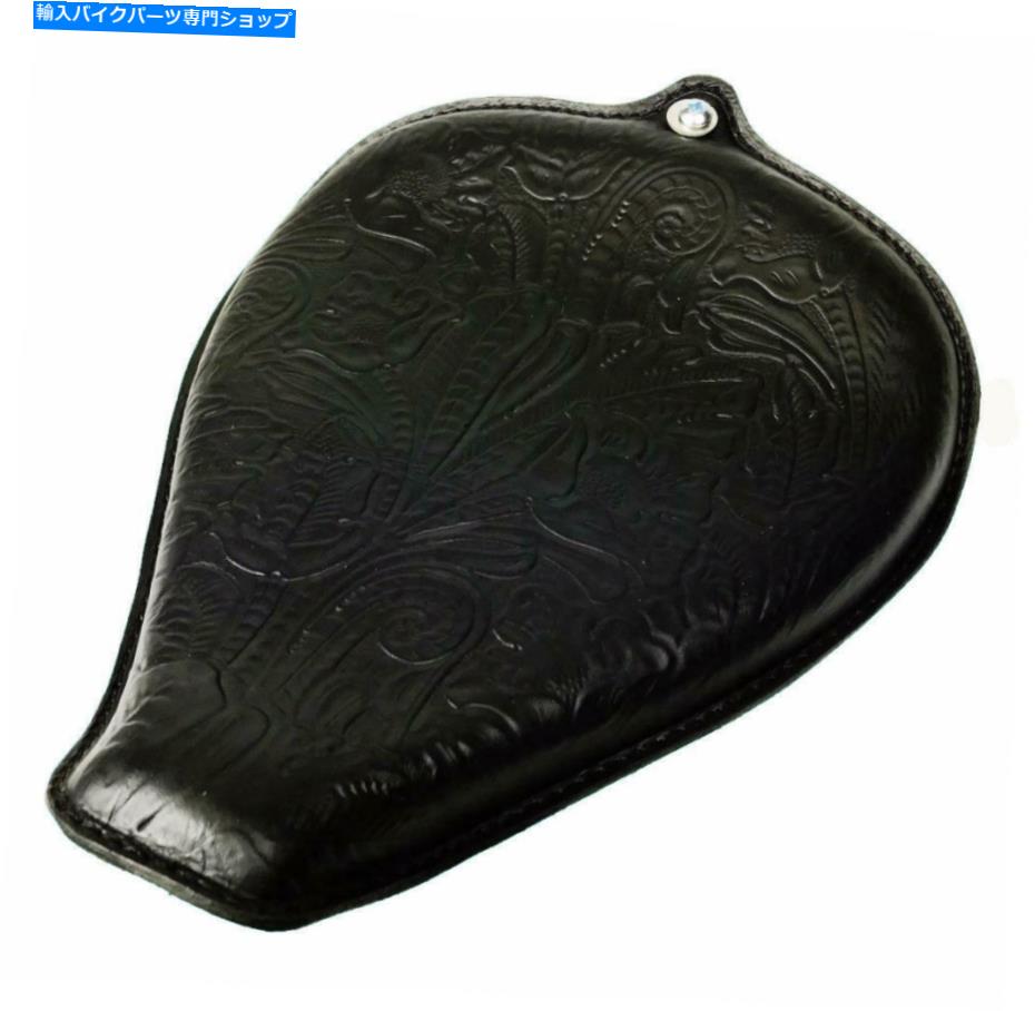 シート 2010-2021フレームシートブラックのスポーツスターハーレイ 2010-2021 Sportster Harley On The Frame Seat Black Tooled LeatherAll Models 48