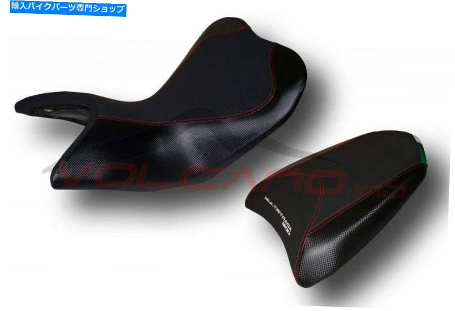 シート DUCATI MULTISTRADA 1200 2013-2014火山デザインシートカバーアンチスリップブラックレッド Ducati Multistrada 1200 2013-2014 Volcano design Seat cover Anti slip Black red