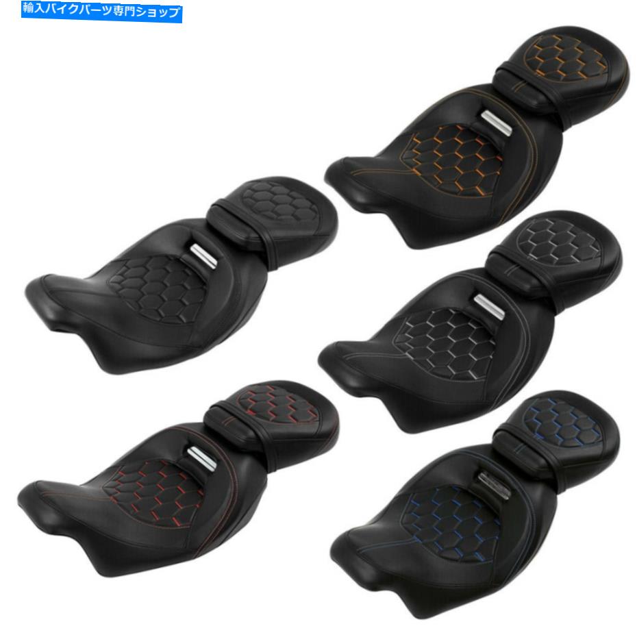 シート 運転席のための運転席座席フィットのためのharley touring Electra Road Glide Flhtcu 09-21 Driver Passenger Seat Fit For Harley Touring Electra Road Glide FLHTCU 09-21