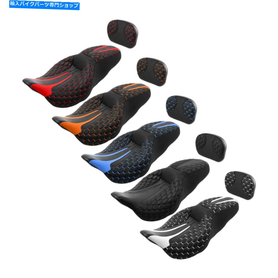 シート 運転席旅客座席Sissyバーパッドフィットハーレーツーリングトリロードグライド09-21 Driver Passenger Seat Sissy Bar Pad Fit For Harley Touring Tri Road Glide 09-21