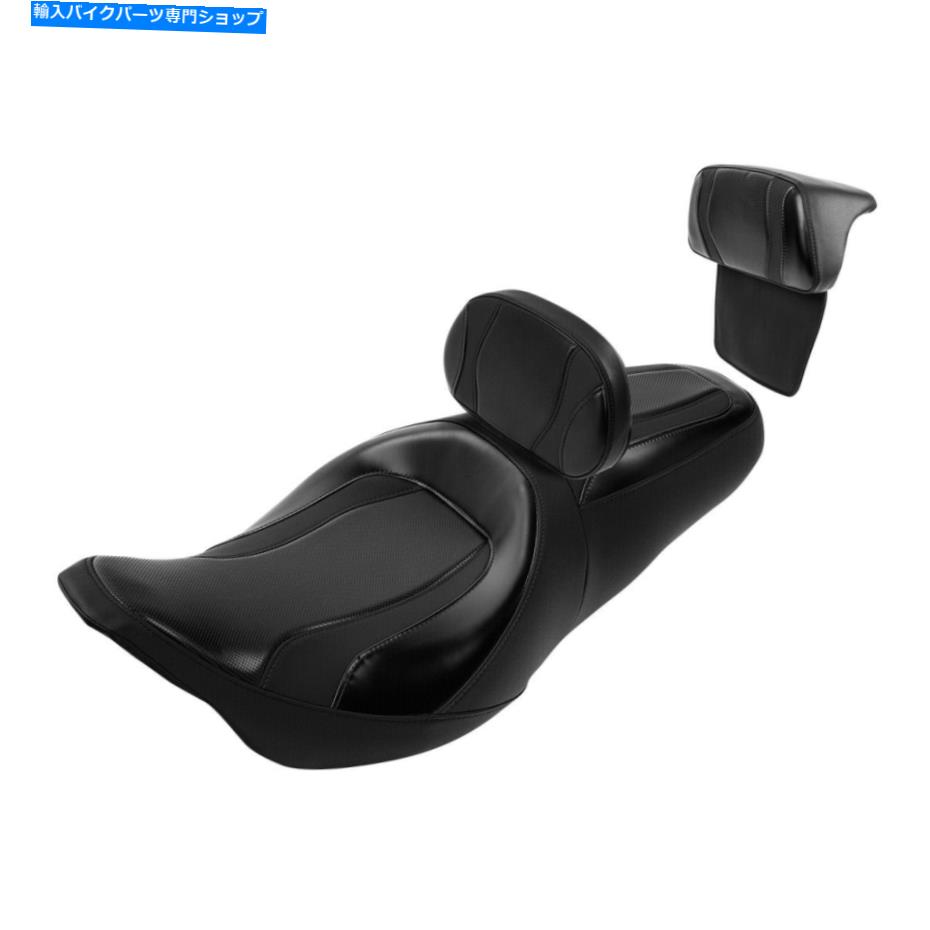 シート 運転席の助手席＆背もたれのフィットharley touring道路街の滑走路14-21 Driver Passenger Seat & Backrest Fit For Harley Touring Road Street Glide 14-21