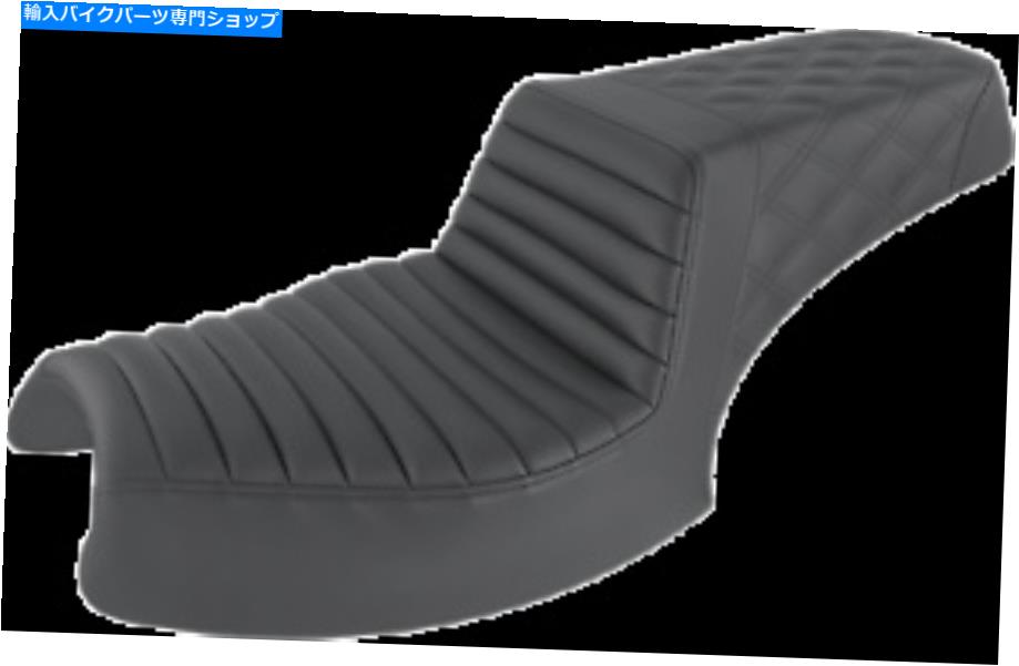 シート サドルメン黒ステップアップ2アップオートバイシート2020インディアンチャレンジャーダークホー..