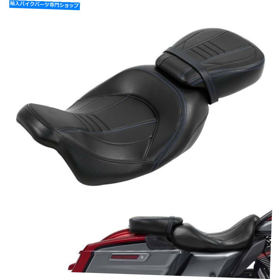 シート 運転席旅客ピリオンシートフィットハーレーツーリングロードグライドFLHX FLHT 09-21 Driver Passenger Pillion Seat Fit For Harley Touring Road Glide FLHX FLHT 09-21