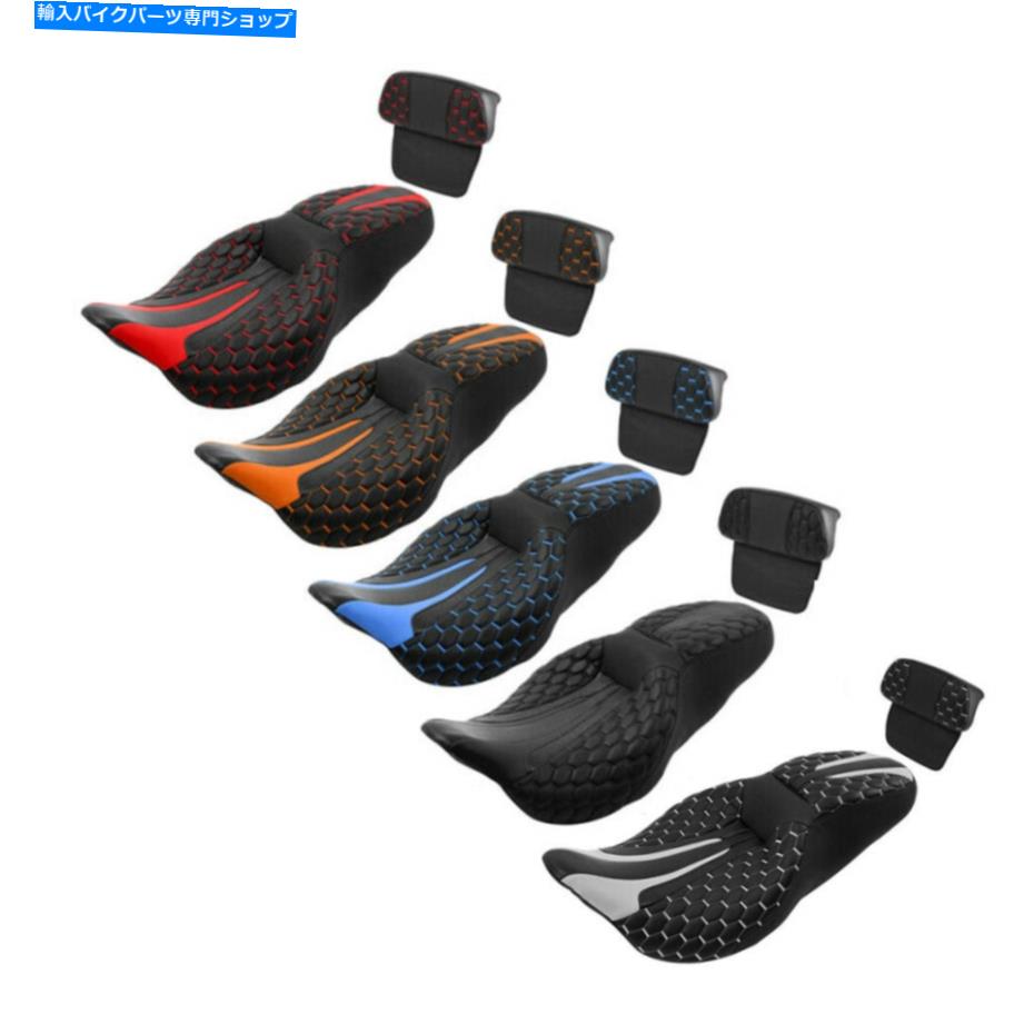 シート ハーレーストリートエレクトラグライド14-21のための運転席の助手席のみじみの背もたれ Driver Passenger Seat Chopped Backrest Fit For Harley Street Electra Glide 14-21